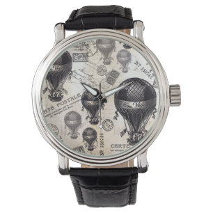 modern vintage French hot air balloons Watch