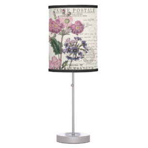 modern vintage french lavender floral table lamp