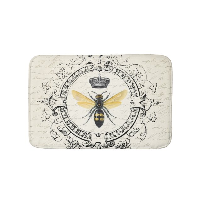 MODERN VINTAGE french queen bee Bathroom Mat (Front)