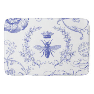 modern vintage french queen bee bathroom mat