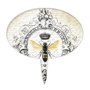 MODERN VINTAGE french queen bee Cake Topper