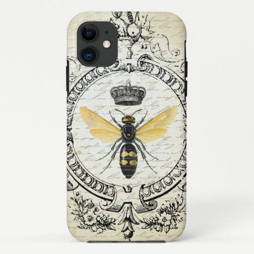 Modern vintage french queen bee iPhone 11 case
