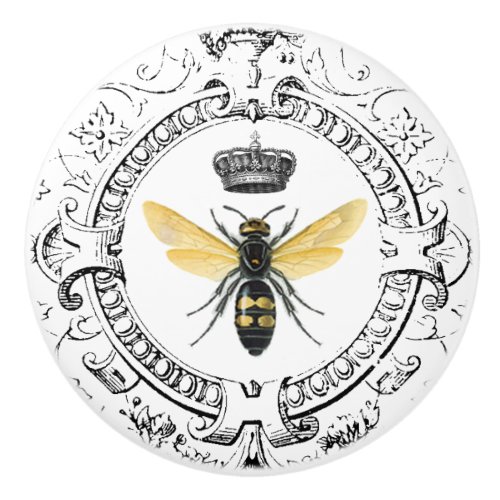 MODERN VINTAGE french queen bee Ceramic Knob