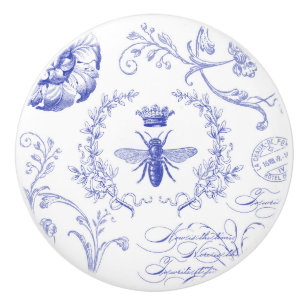 modern vintage french queen bee ceramic knob