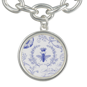 modern vintage french queen bee charm bracelet