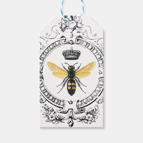 MODERN VINTAGE french queen bee Gift Tags