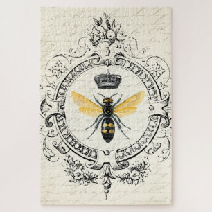 MODERN VINTAGE french queen bee Jigsaw Puzzle