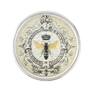 modern vintage french queen bee lapel pin