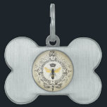 MODERN VINTAGE french queen bee Pet Name Tag<br><div class="desc">MODERN VINTAGE french queen bee</div>