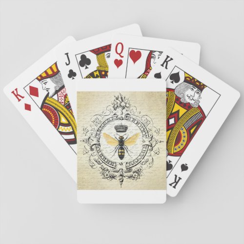 MODERN VINTAGE french queen bee Poker Cards
