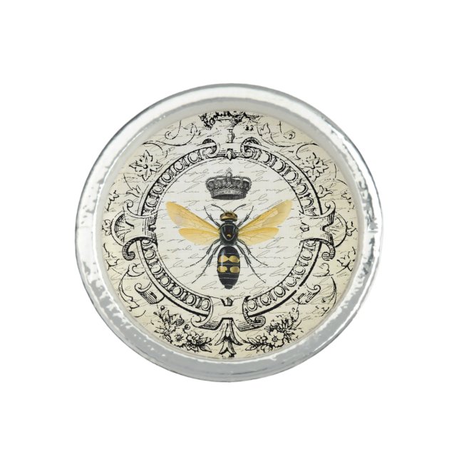 modern vintage french queen bee ring (Front)