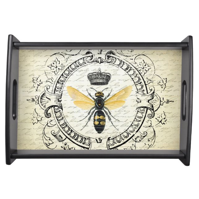 modern vintage french queen bee serving tray (Front)