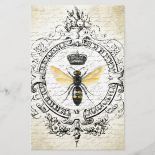MODERN VINTAGE french queen bee Stationery