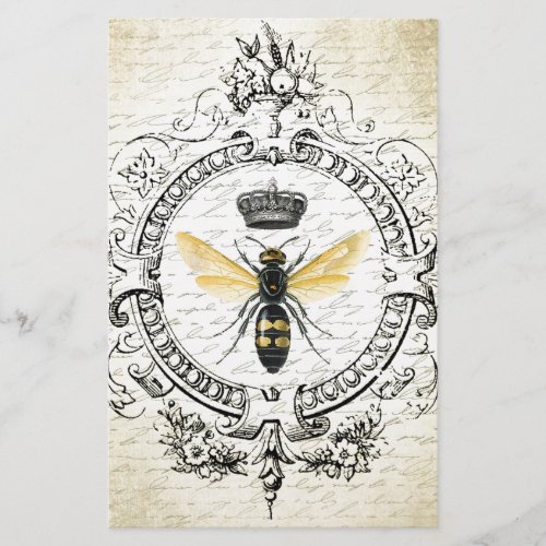 MODERN VINTAGE french queen bee Stationery