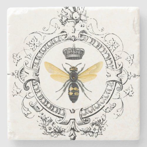 MODERN VINTAGE french queen bee Stone Coaster