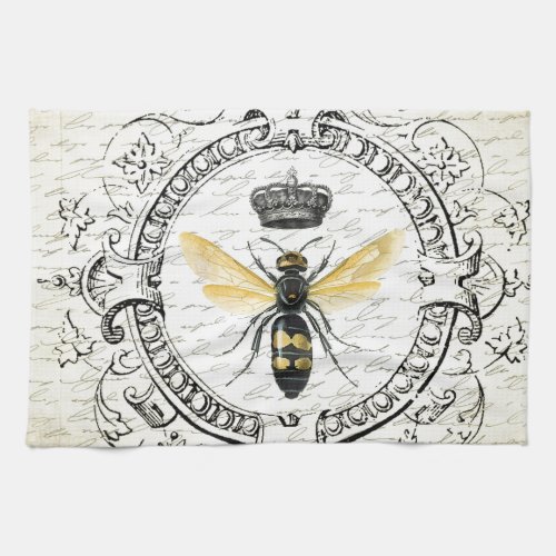MODERN VINTAGE french queen bee Towel