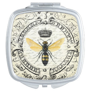 Modern vintage french queen bee vanity mirror