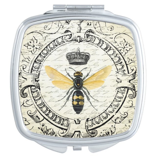 Modern vintage french queen bee vanity mirror (Front)