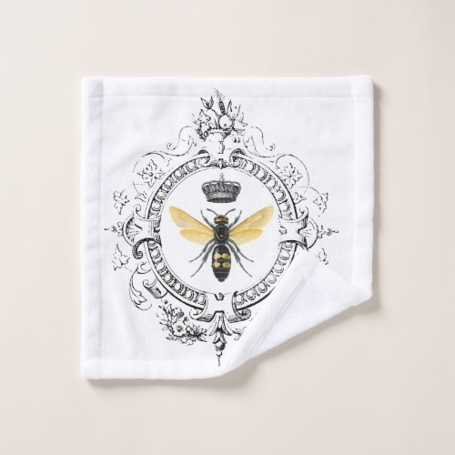 MODERN VINTAGE french queen bee Wash Cloth