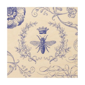 Modern Vintage French Queen Bee Wood Wall Decor by GIFTSBYHEATHERMYERS at Zazzle
