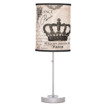 Modern Vintage French Shabby Chic Crown Table Lamp by GIFTSBYHEATHERMYERS at Zazzle