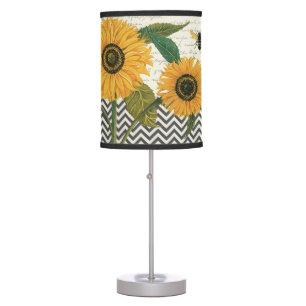 modern vintage french sunflower table lamp