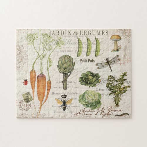 Modern Vintage French vegetable garden puzzle