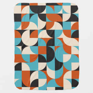 Modern Vintage: Geometric Retro Shapes. Baby Blanket