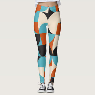 Modern Vintage: Geometric Retro Shapes. Leggings
