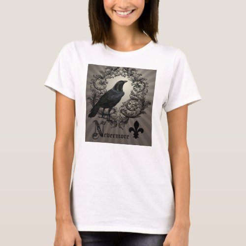 modern vintage halloween crow T_Shirt