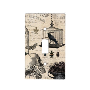 Modern Vintage Halloween Garden Light Switch Cover