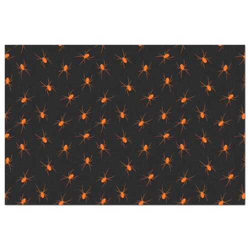 Modern Vintage Halloween Orange Spider Tissue Paper