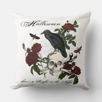 Modern Vintage Halloween Pillow by GIFTSBYHEATHERMYERS at Zazzle