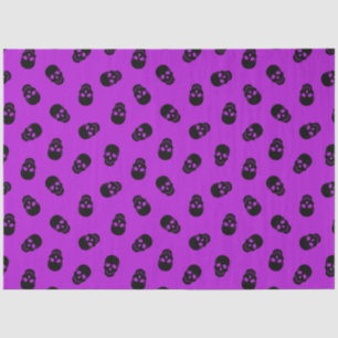 Modern Vintage Halloween Purple Skull Tissue Paper
