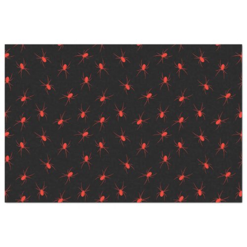 Modern Vintage Halloween Red Spider Tissue Paper