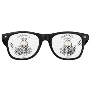 Modern Vintage Halloween skull and crown Retro Sunglasses