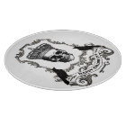 Modern vintage Halloween skull with crown