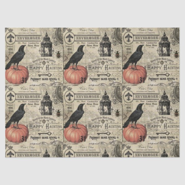 Modern Vintage Halloween tissue paper (Front)