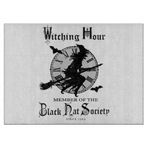 Modern Vintage Halloween witch Cutting Board