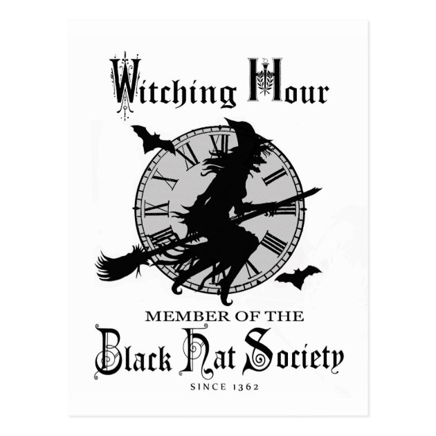 Modern Vintage Halloween Witch Postcard