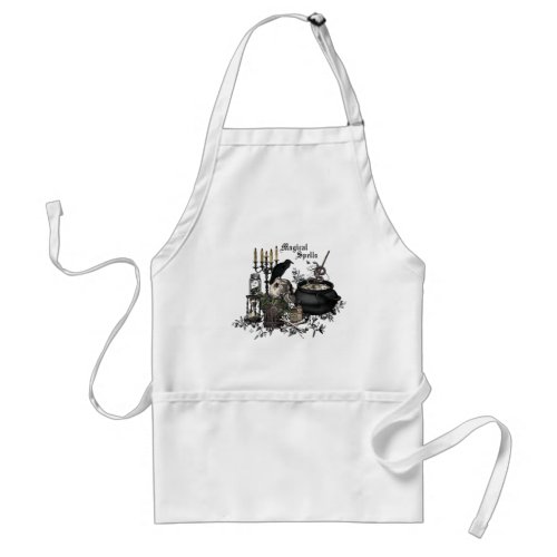 Modern vintage Halloween WITCHES BREW Adult Apron
