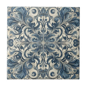 Modern vintage Italian floral pattern#7 Ceramic Tile