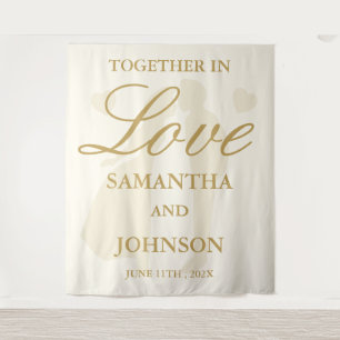 Modern Vintage Ivory Wedding Backdrops Banner