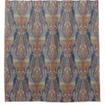 Modern Vintage Kashmir Paisley Shawl Patterned Shower Curtain at Zazzle