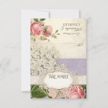 Modern Vintage Lace Tea Stained Hydrangea N Roses by VintageWeddings at Zazzle