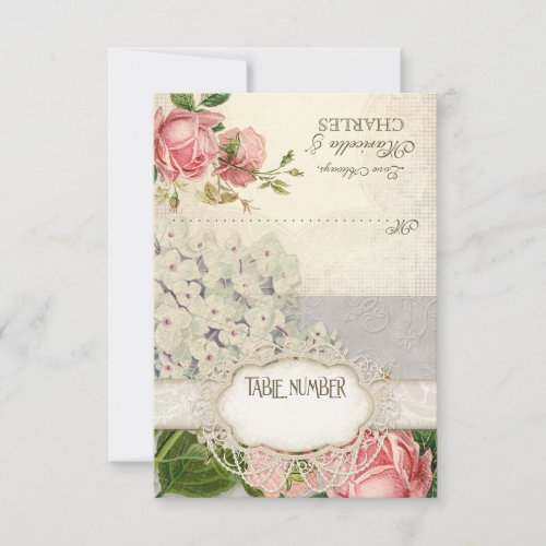 Modern Vintage Lace Tea Stained Hydrangea n Roses