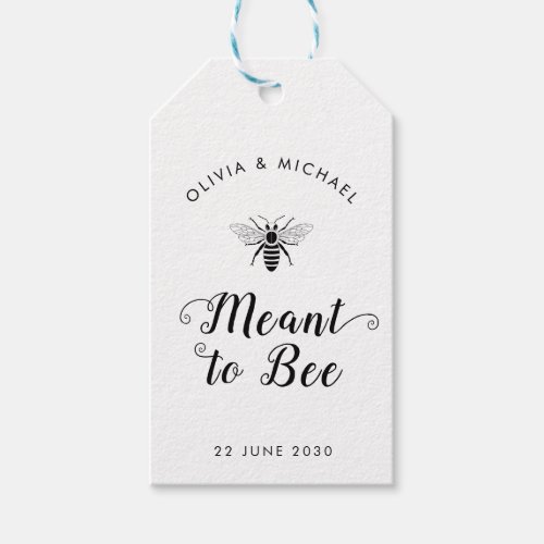 Modern Vintage Meant to Bee Honey Jar Pot Wedding Gift Tags