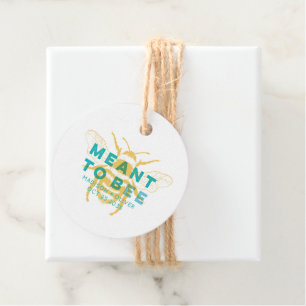 Modern Vintage Meant To Bee Wedding Thank You Favor Tags