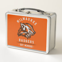Modern Vintage Milwaukee Badgers Est. Orange