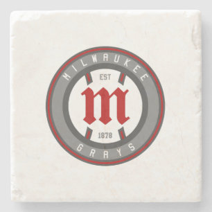Modern Vintage Milwaukee Grays Stone Coaster